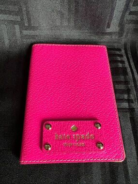 Kate Spade Fuchsia Leather Passport Wallet